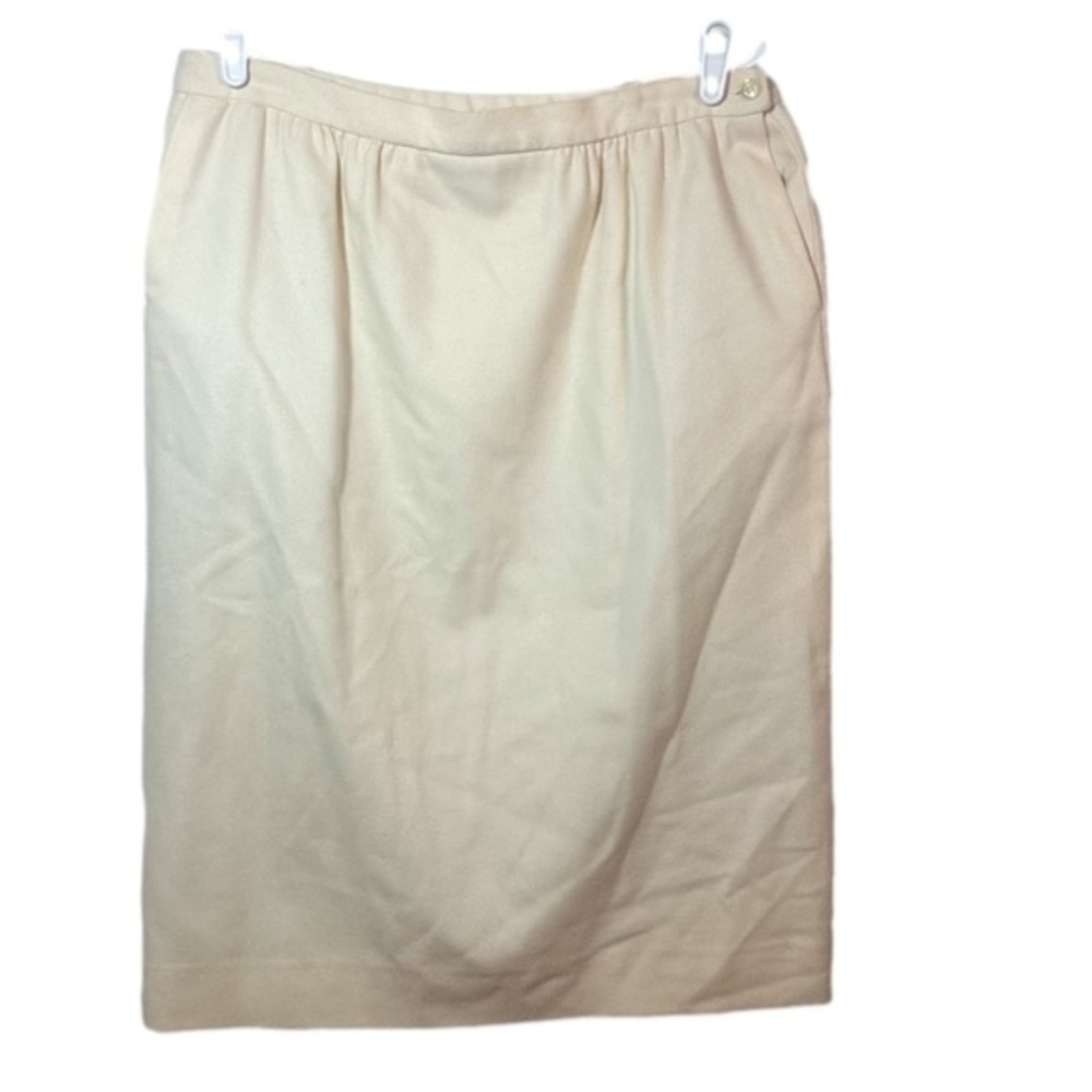 Pendleton Wool Skirt Cream Size 18 Knee Length